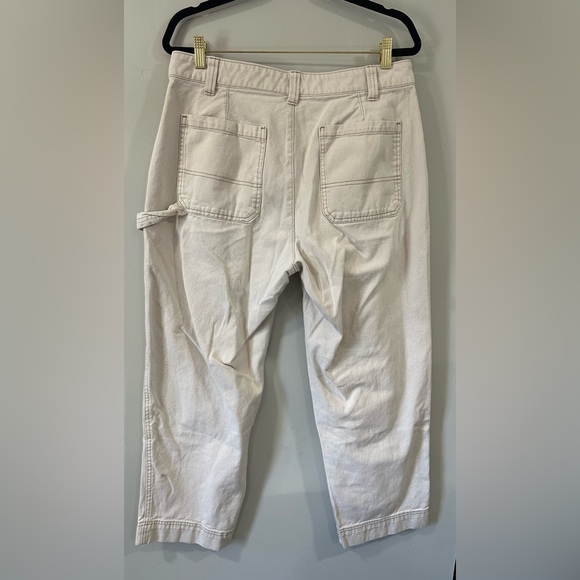 Old Navy Women's utility straight - natural beige size 12 high rise straight - Picture 2 of 12